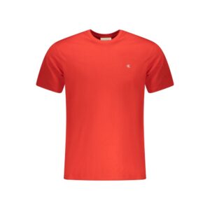 Red Cotton Men T-Shirt
