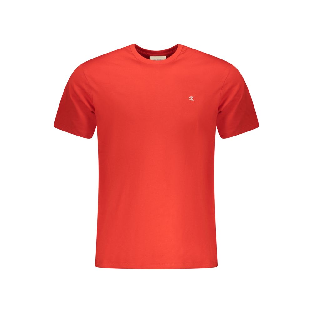 Red Cotton Men T-Shirt