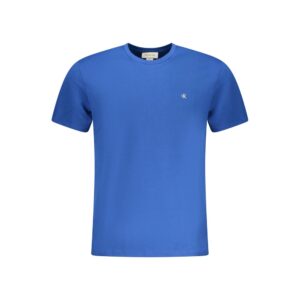 Blue Cotton Men T-Shirt