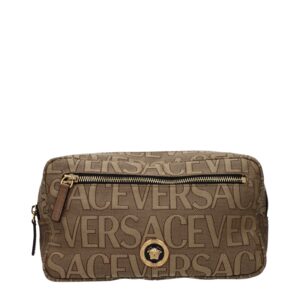 Elegant Beige Fabric Backpack designed by Versace