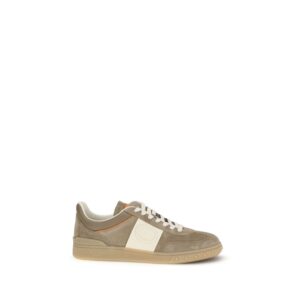Chic Beige Leather Low Top Sneakers by Valentino Garavani