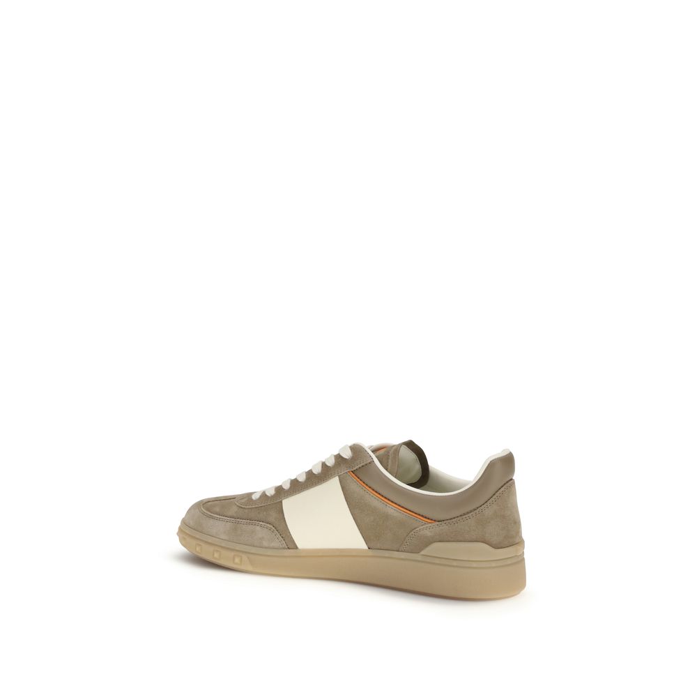 Chic Beige Leather Low Top Sneakers by Valentino Garavani - Image 3