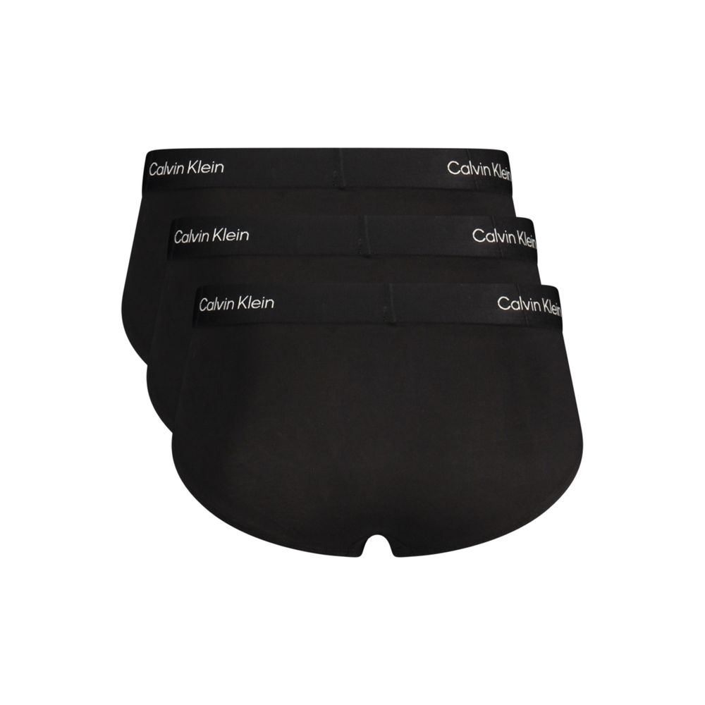 Black Cotton Mens Briefs Underwear designed by Calvin Klein - Image 2