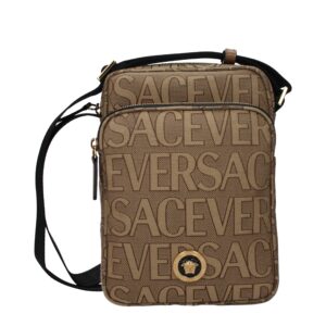 Elegant Beige Fabric Shoulder Bag designed by Versace