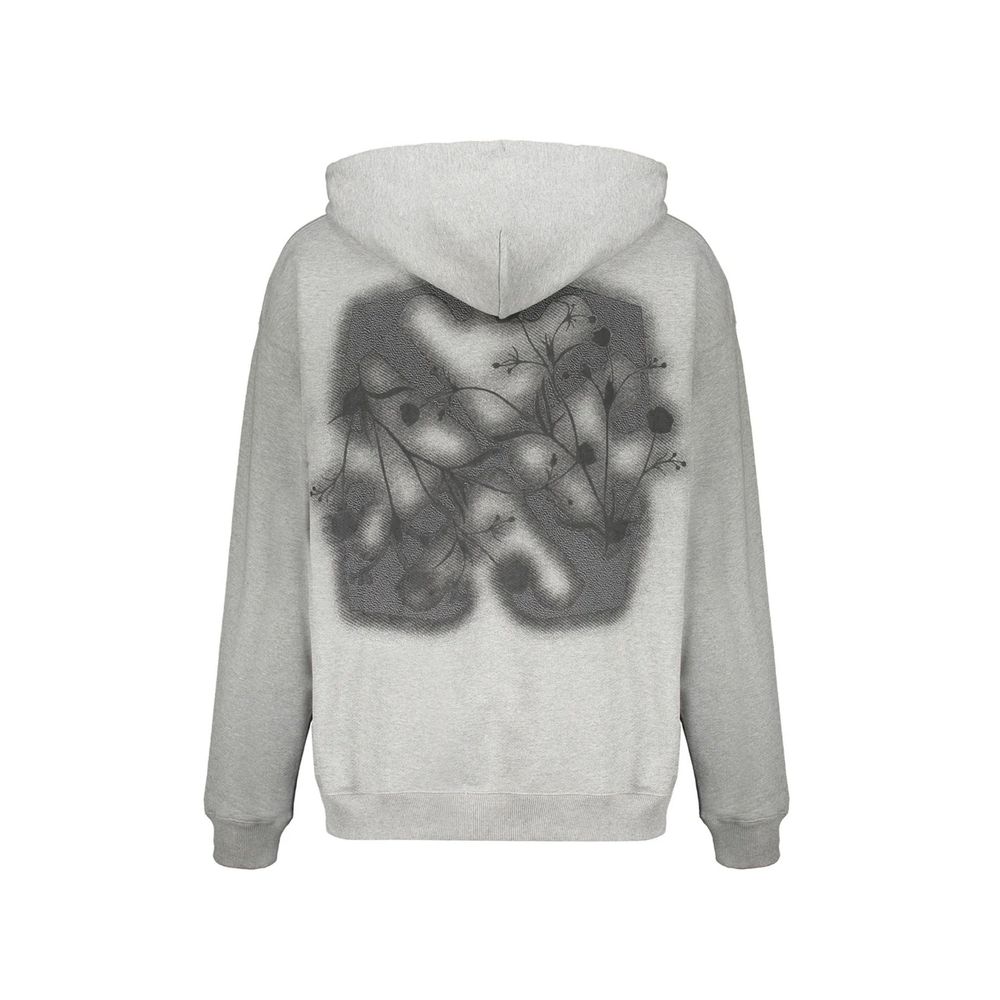 Stylish Gray Cotton Hoodie designed by Off-White - Image 2