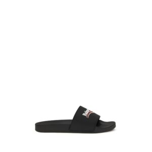 Classic Black Rubber Slippers designed by Balenciaga