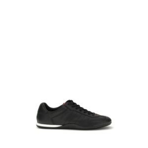 Black Calf Leather Bos Taurus Low Top Sneakers