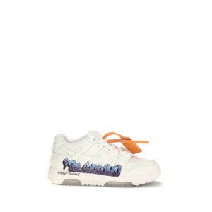 Stylish White Leather Athletic Sneakers designed by Off-White