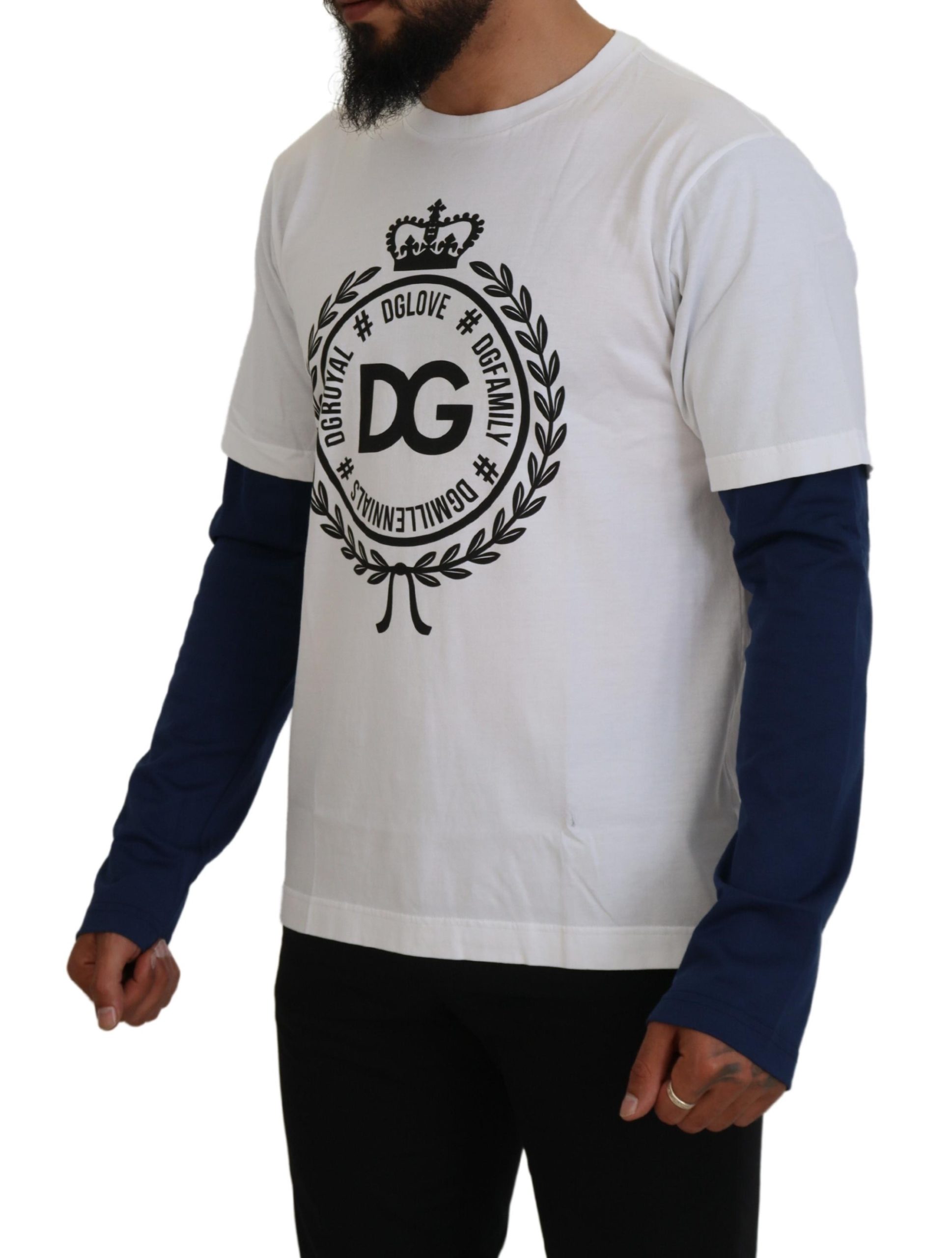 White Blue DG Crown Sweater designed by Dolce&Gabbana - Image 2