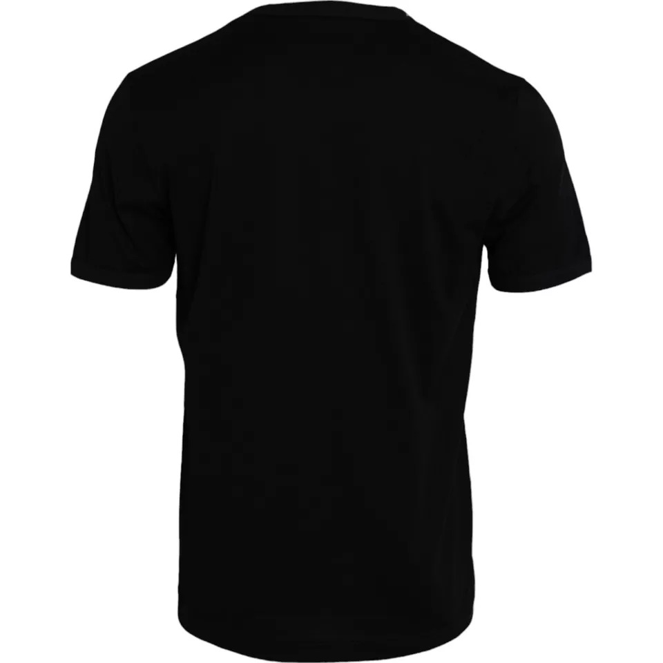 Chic Black Soft Cotton Round Neck T-Shirt by Dolce&Gabbana - Image 4