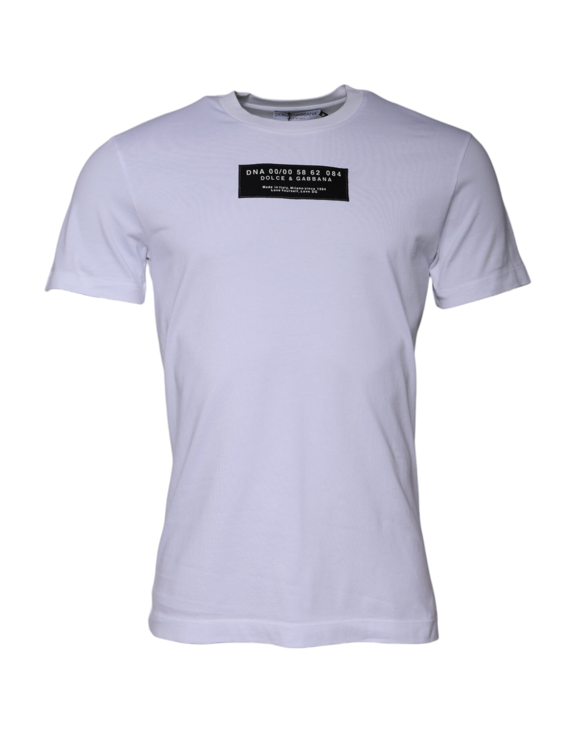 Stylish White Logo Print Cotton T-Shirt by Dolce&Gabbana - Image 2
