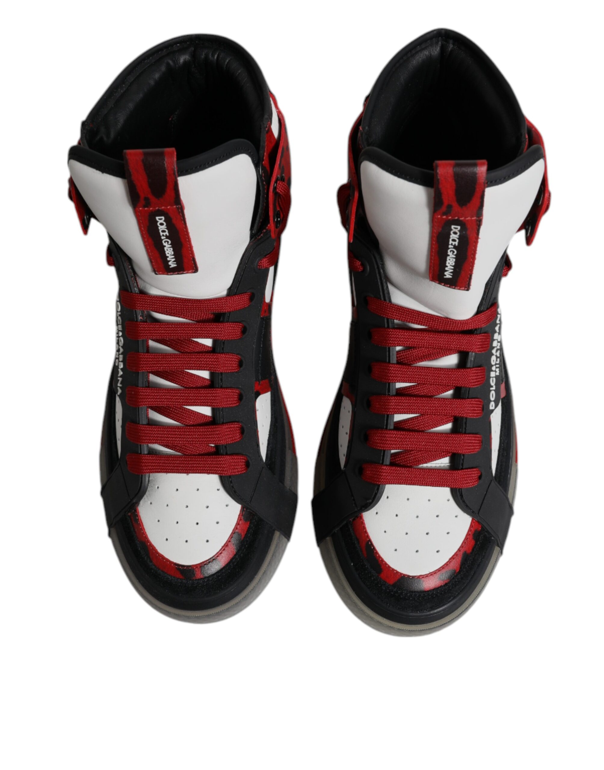 Multicolor Leather High Top Sneakers designed by Dolce&Gabbana - Image 3