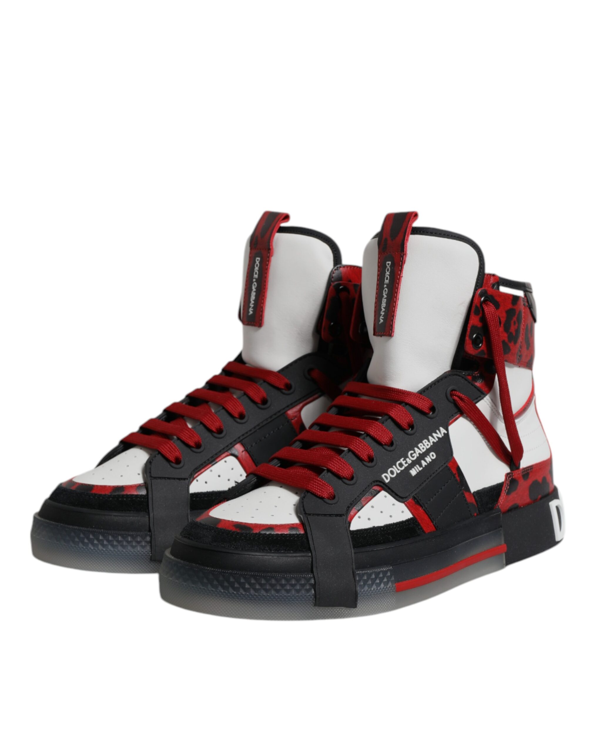Multicolor Leather High Top Sneakers designed by Dolce&Gabbana - Image 4