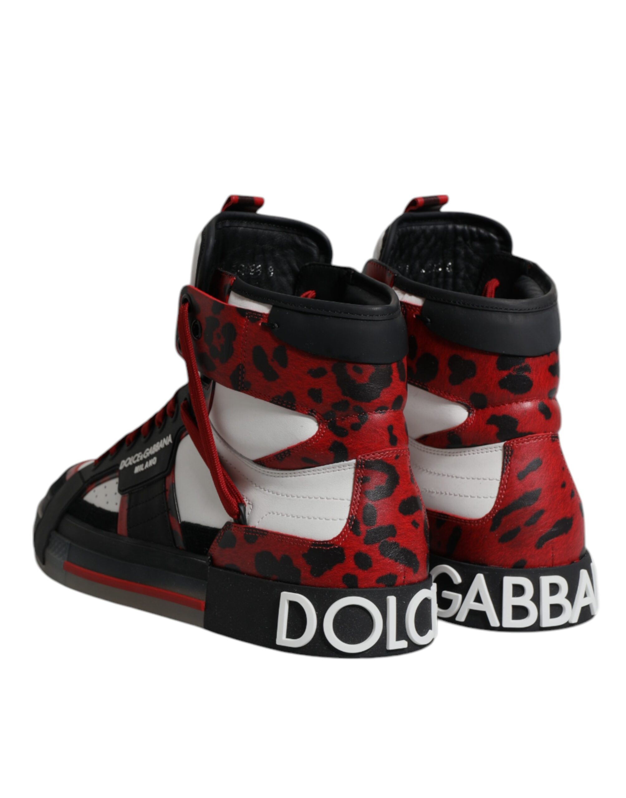 Multicolor Leather High Top Sneakers designed by Dolce&Gabbana - Image 5