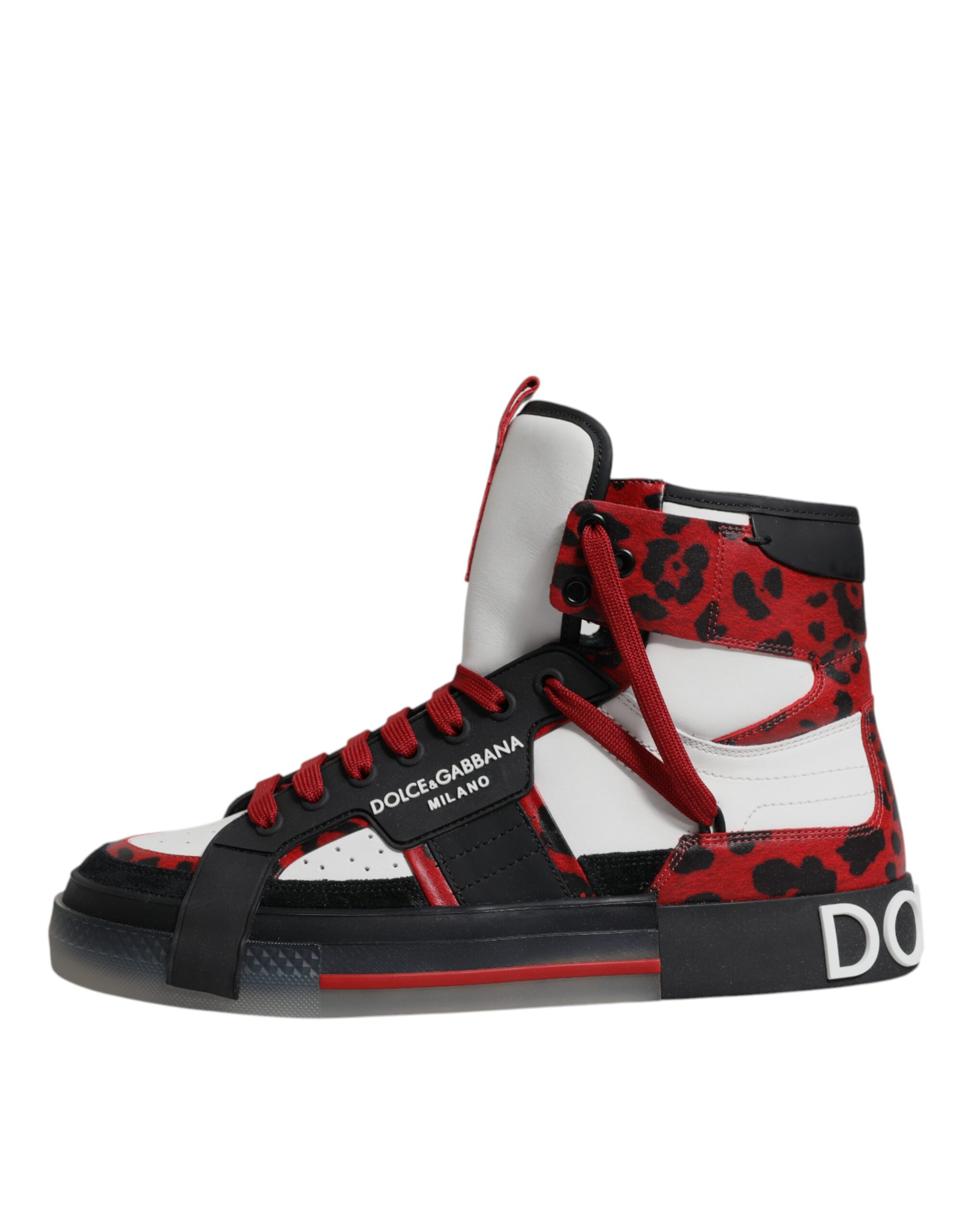 Multicolor Leather High Top Sneakers designed by Dolce&Gabbana - Image 6