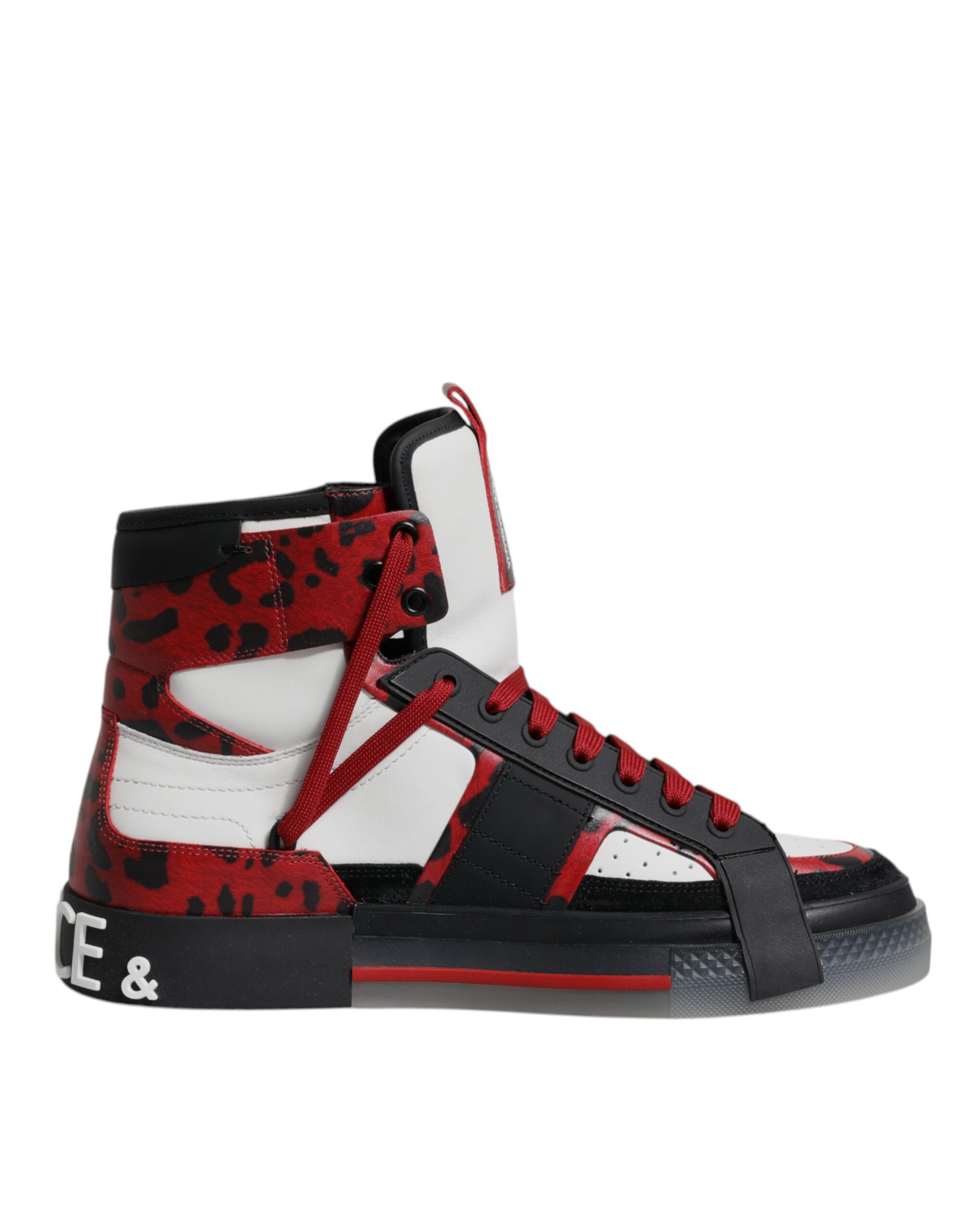 Multicolor Leather High Top Sneakers designed by Dolce&Gabbana