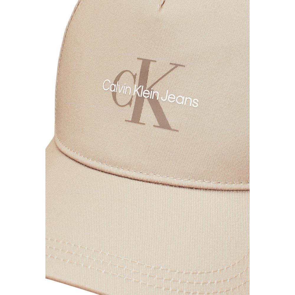 Beige Recycled Polyester Baseball Cap designed by Calvin Klein - Image 4