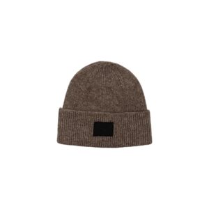 Essential Brown Marabou Beanie designed by Calvin Klein