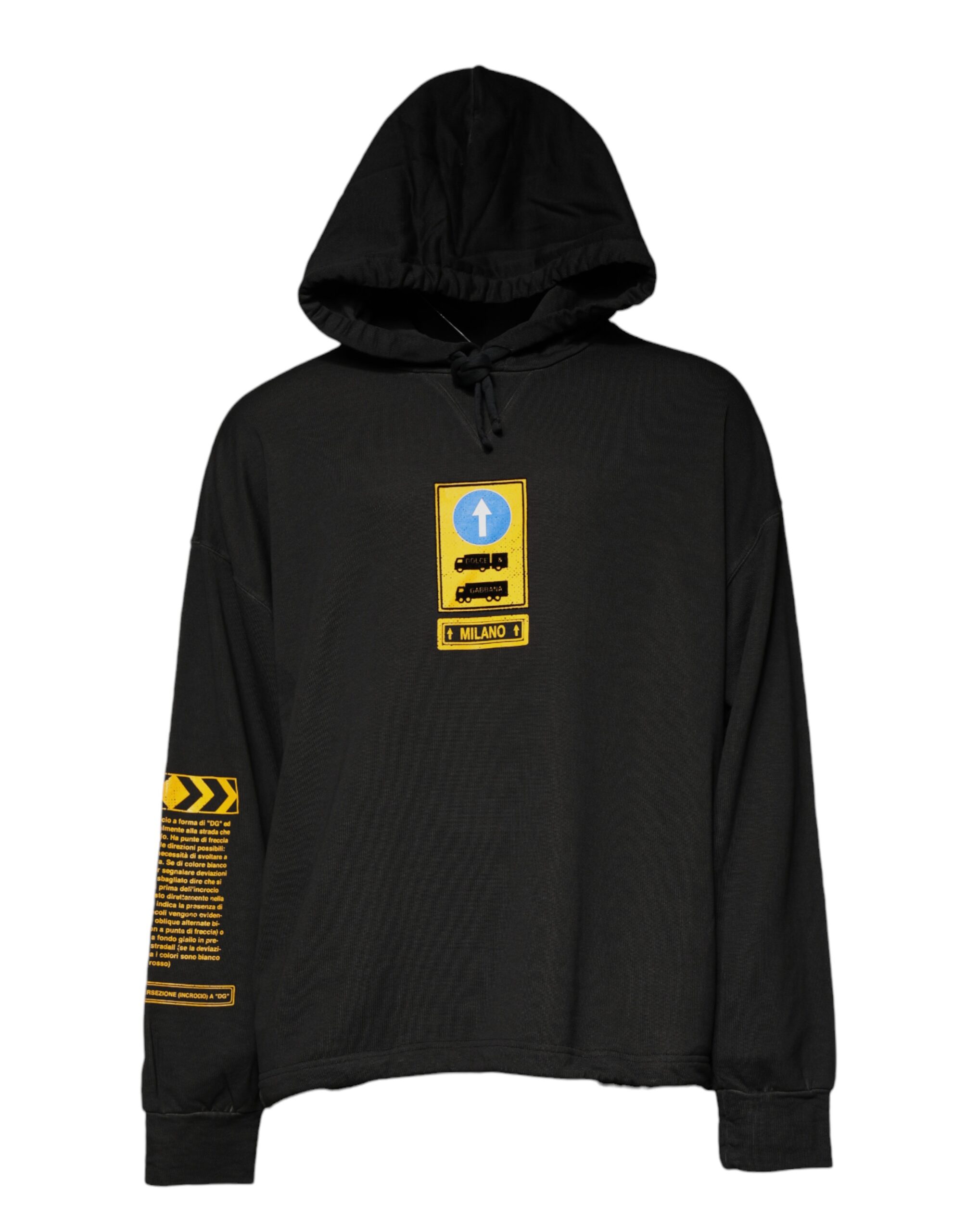 Black Soft Cotton DG Shield Hoodie designed by Dolce&Gabbana