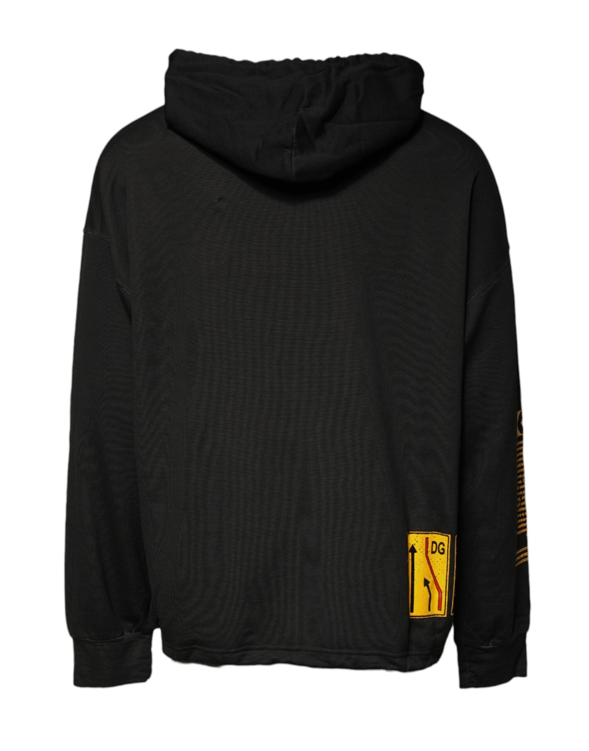 Black Soft Cotton DG Shield Hoodie designed by Dolce&Gabbana - Image 5