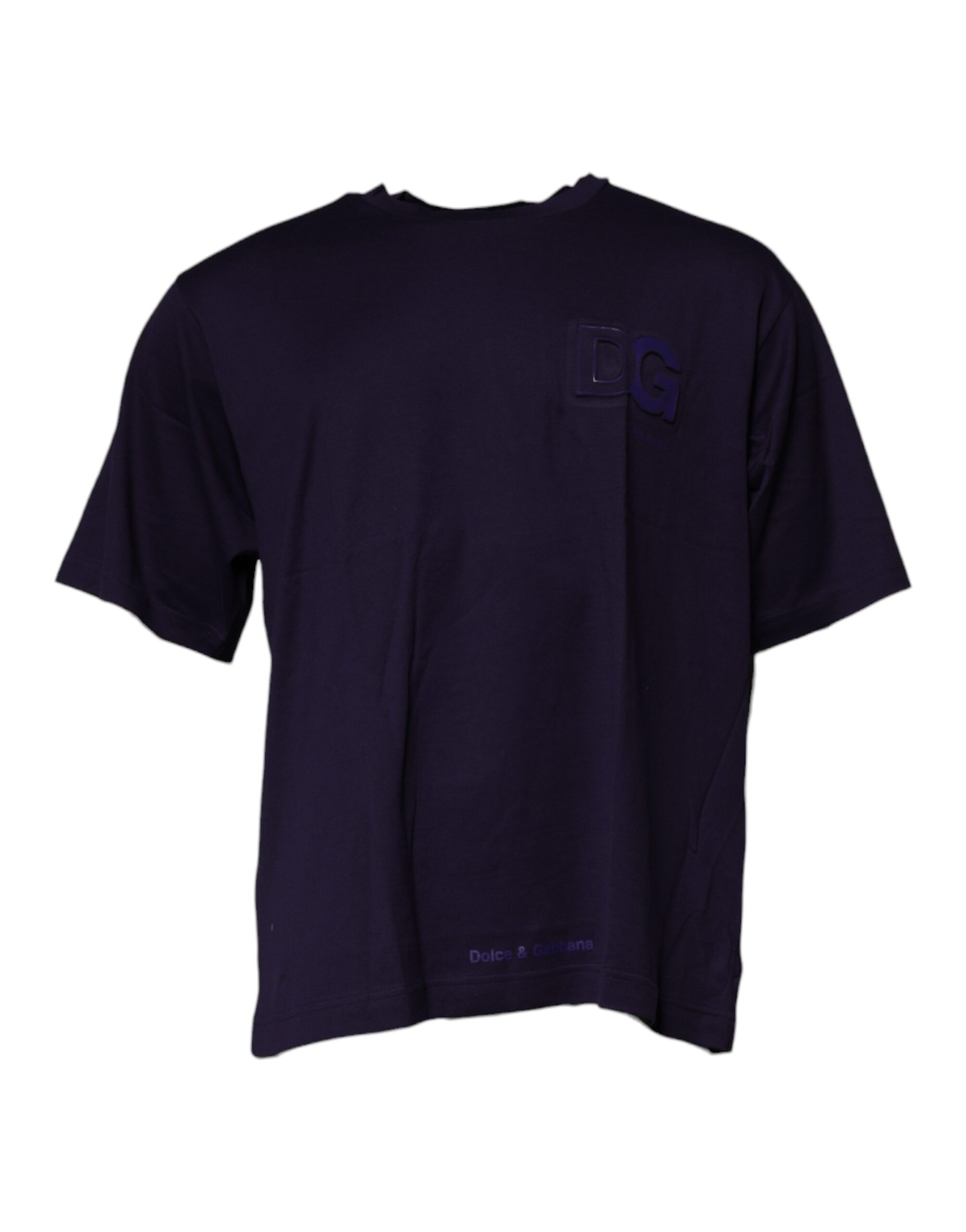 Navy Blue DG Logo Cotton T-Shirt designed by Dolce&Gabbana