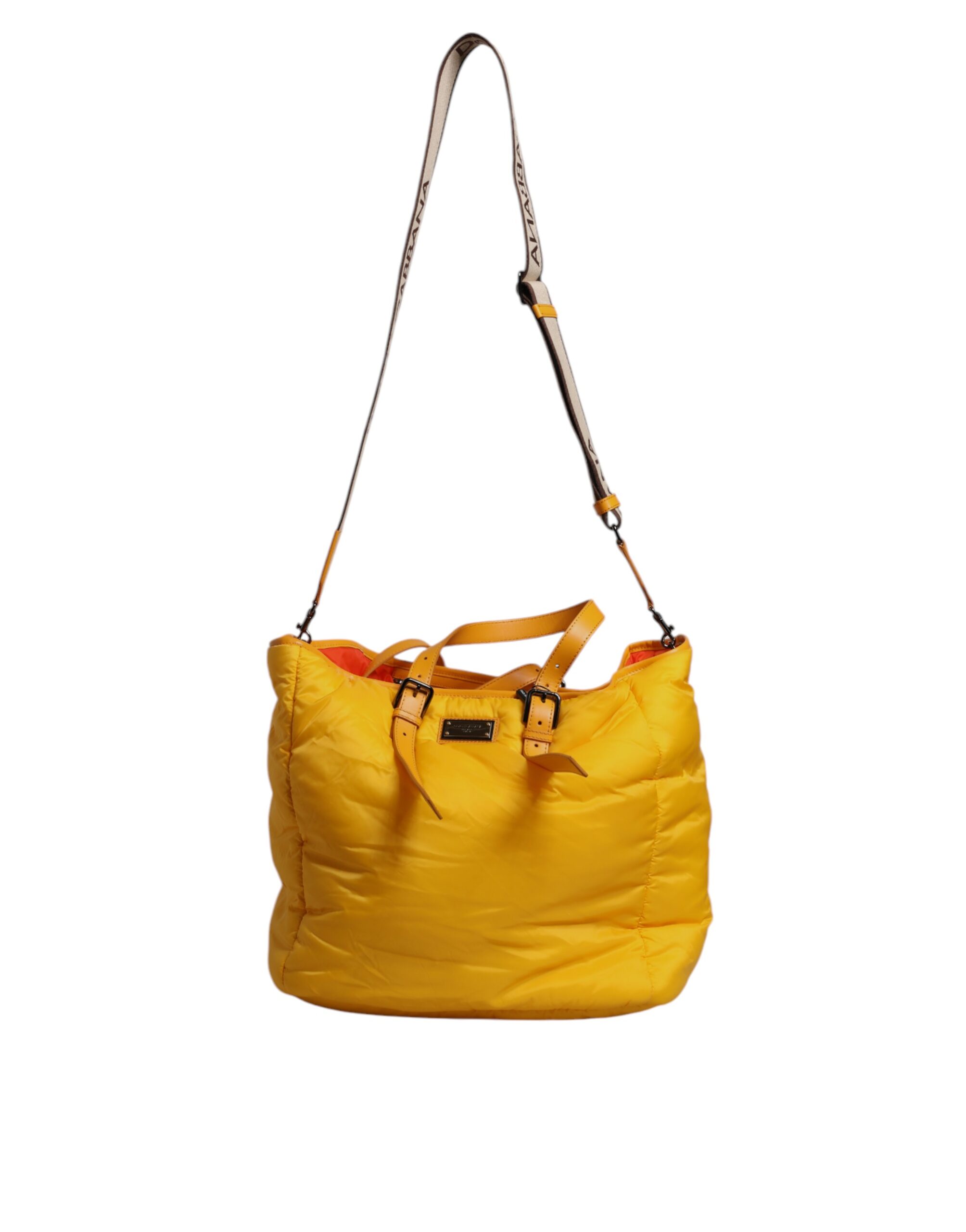 Yellow Nylon Logo Shoulder Duffle designed by Dolce&Gabbana - Image 2