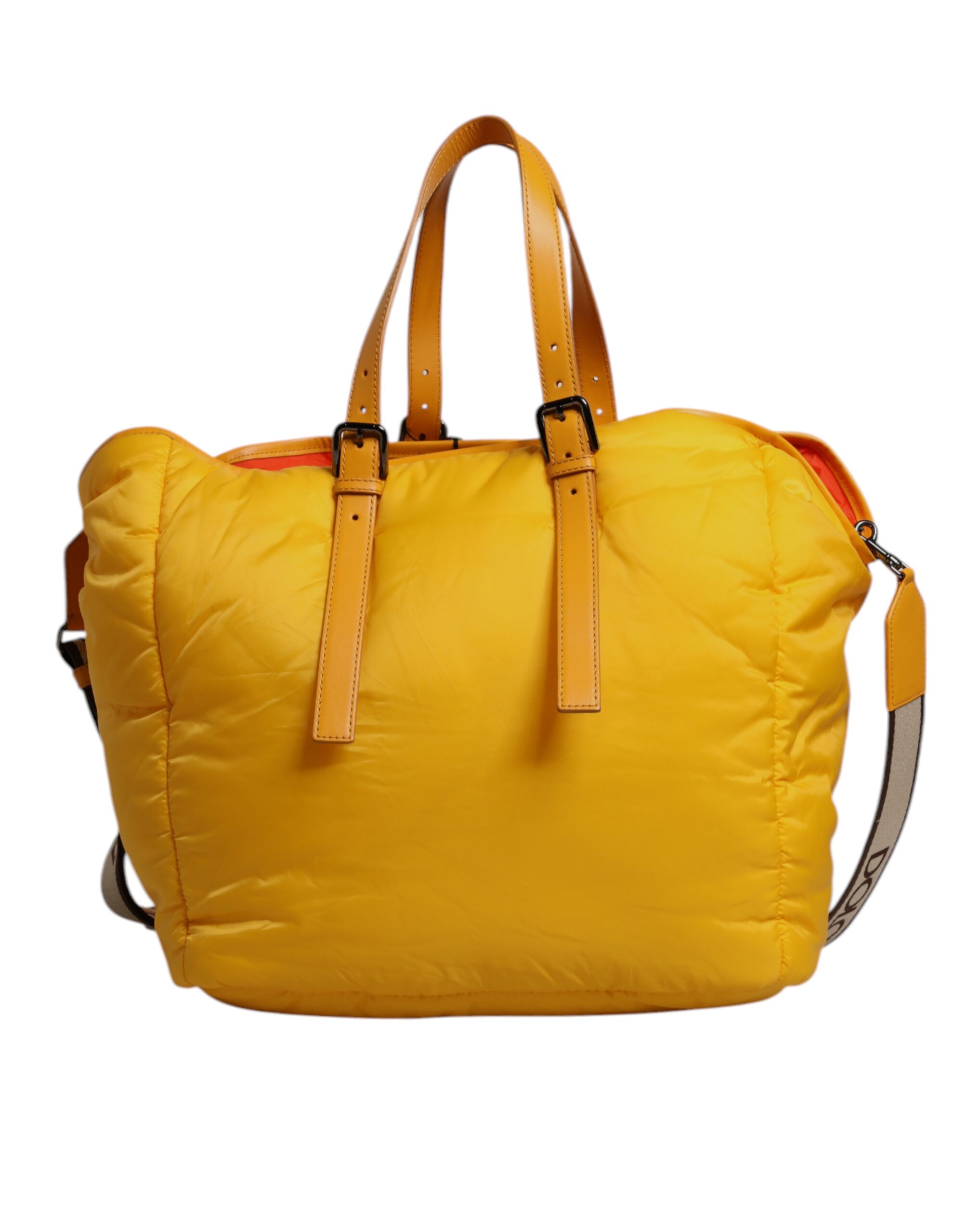 Yellow Nylon Logo Shoulder Duffle designed by Dolce&Gabbana - Image 5