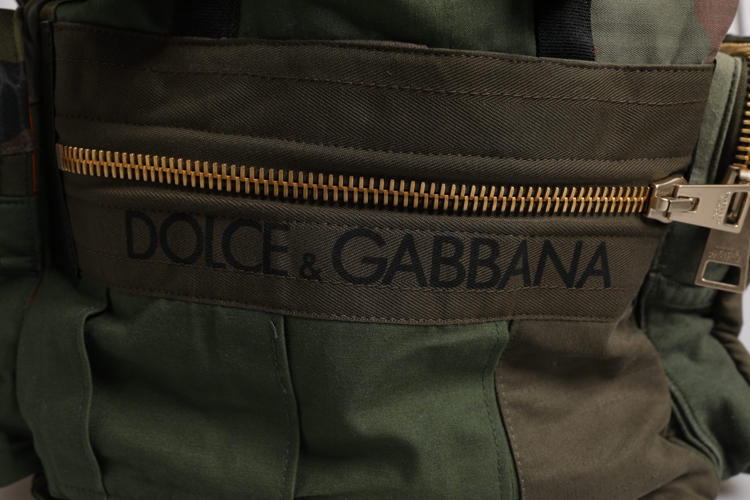 Military Green Patchwork Travel Bag designed by Dolce&Gabbana - Image 5