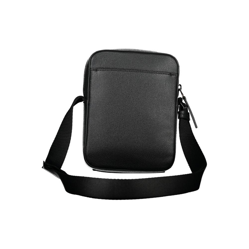 Sleek Black Shoulder Bag with Logo Detail - Image 2