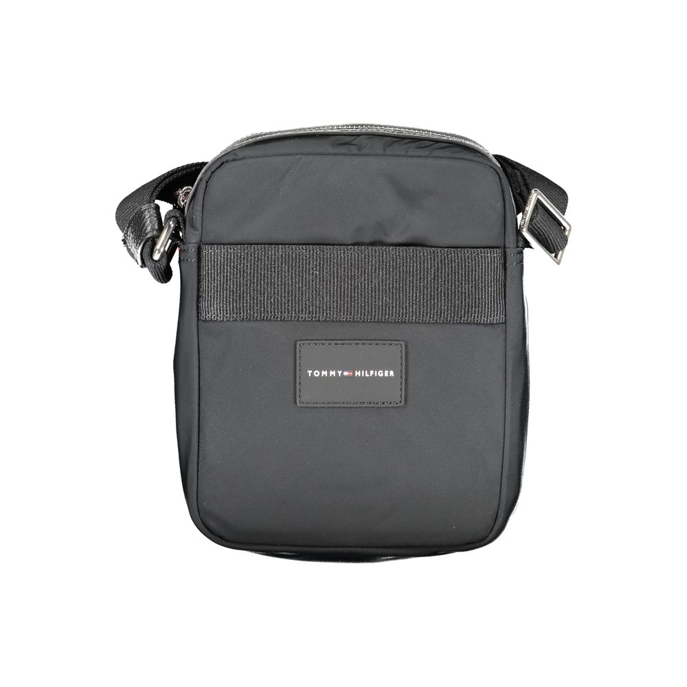 Black Polyester Men's Shoulder Bag