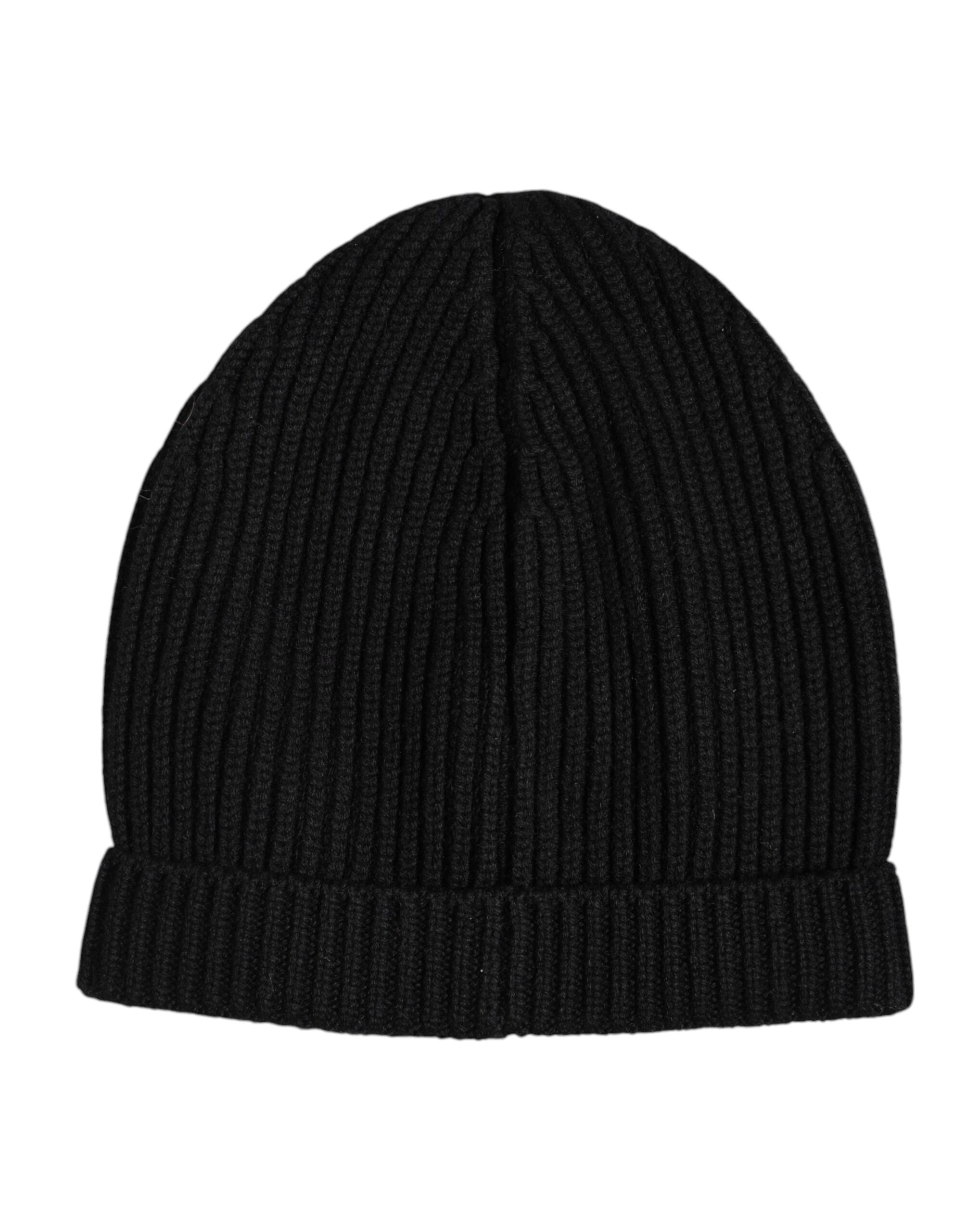 Black Cashmere Knitted Beanie designed by Dolce&Gabbana - Image 3
