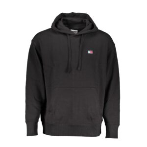 Black Cotton Mens Hoodie designed by Tommy Hilfiger