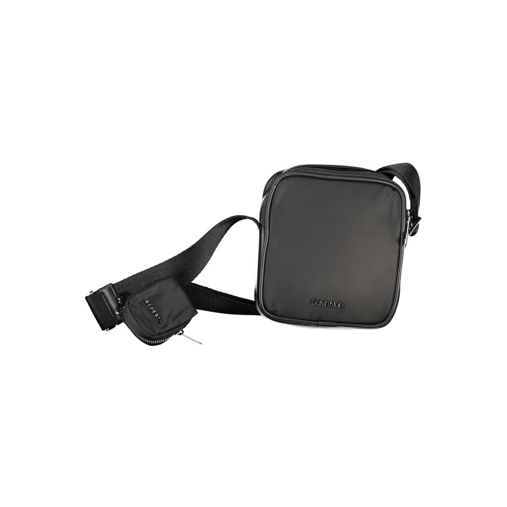 Black Polyester Men Shoulder Bag