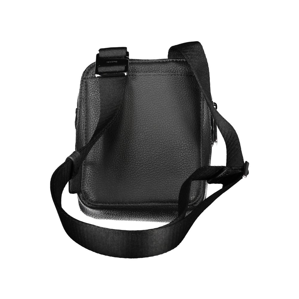 Sleek Black Shoulder Bag with Logo Detail - Image 3