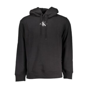 Casual Black Cotton Mens Hoodie designed by Calvin Klein