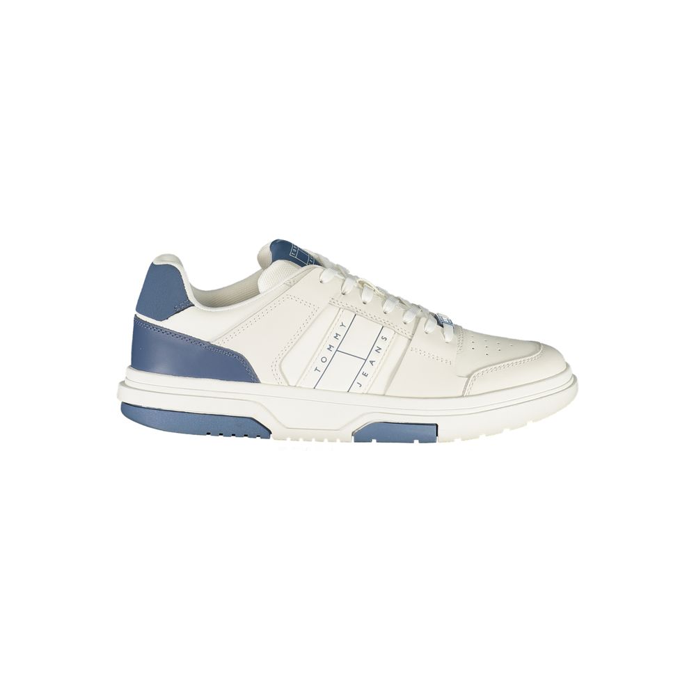 White Leather Mens Low Top Sneaker designed by Tommy Hilfiger