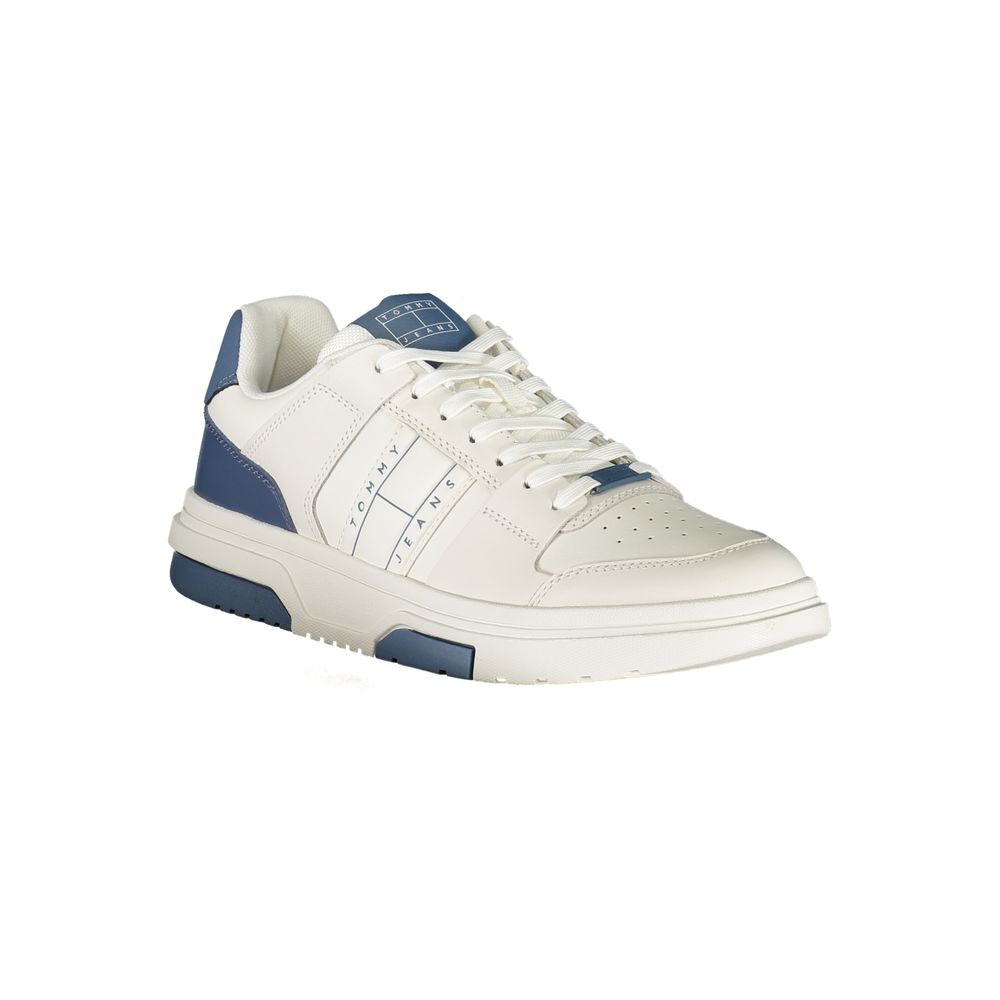 White Leather Mens Low Top Sneaker designed by Tommy Hilfiger - Image 2