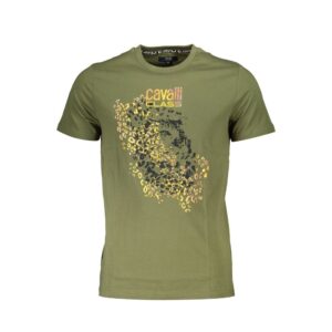 Green Cotton Men T-Shirt