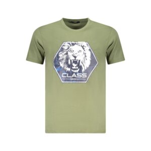 Green Cotton Men T-Shirt