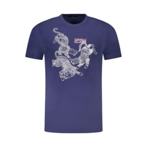 Blue Cotton Men T-Shirt