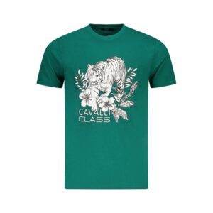 Green Cotton Men T-Shirt
