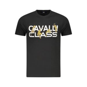 Black Cotton Men T-Shirt