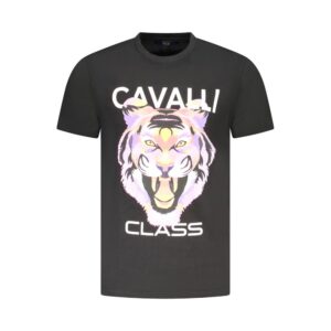 Black Cotton Men T-Shirt