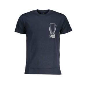 Blue Cotton Men T-Shirt