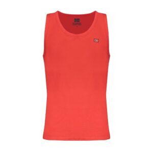 Red Cotton Men Tank Top