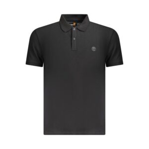 Smart Black Cotton Mens Polo T-Shirt designed by Timberland