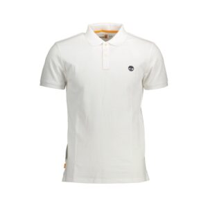 Smart White Cotton Mens Polo T-Shirt designed by Timberland
