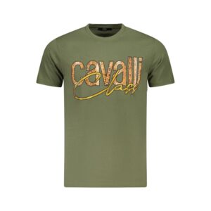 Green Cotton Men T-Shirt
