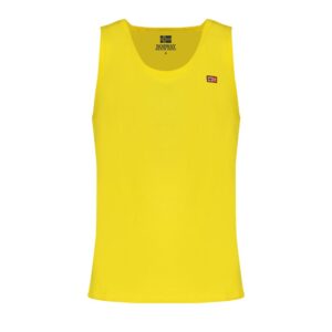 Yellow Cotton Men Tank Top
