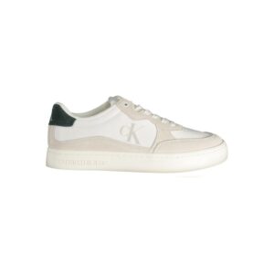 Chic White Leather Mens Sneaker designed by Calvin Klein